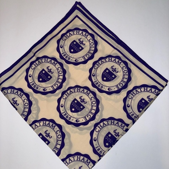 June Critchfield Accessories - Vintage 1982 Chatham College Emblem Scarf | Chatham University